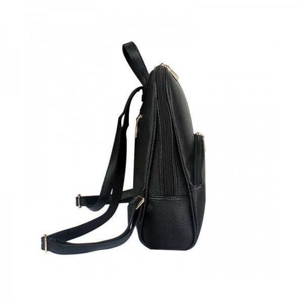 WOMEN BAGS BACKPACK PURSE PU LEATHER ZIPPER BAGS CASUAL BACKPACKS SHOULDER BAGS - BLACK