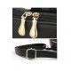 WOMEN BAGS BACKPACK PURSE PU LEATHER ZIPPER BAGS CASUAL BACKPACKS SHOULDER BAGS - BLACK